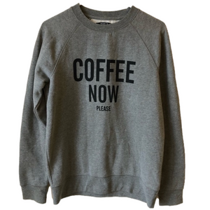 Brunette the Label sweatshirt Coffee Now Please grey  Size S/M